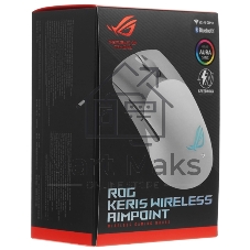 Мышь беспроводная/проводная ASUS ROG Keris Wireless AimPoint белый, 36000 dpi, радиоканал, Bluetooth, USB, кнопки - 5