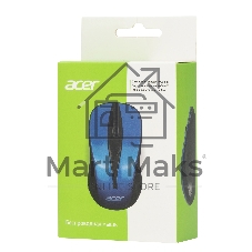 Мышь беспроводная Acer OMR132 синий/черный, 1000 dpi, радиоканал, USB, кнопки - 3