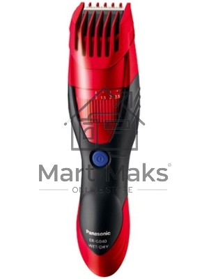 Машинка для стрижки Panasonic ER-GB40 красный (насадок в компл:1шт)