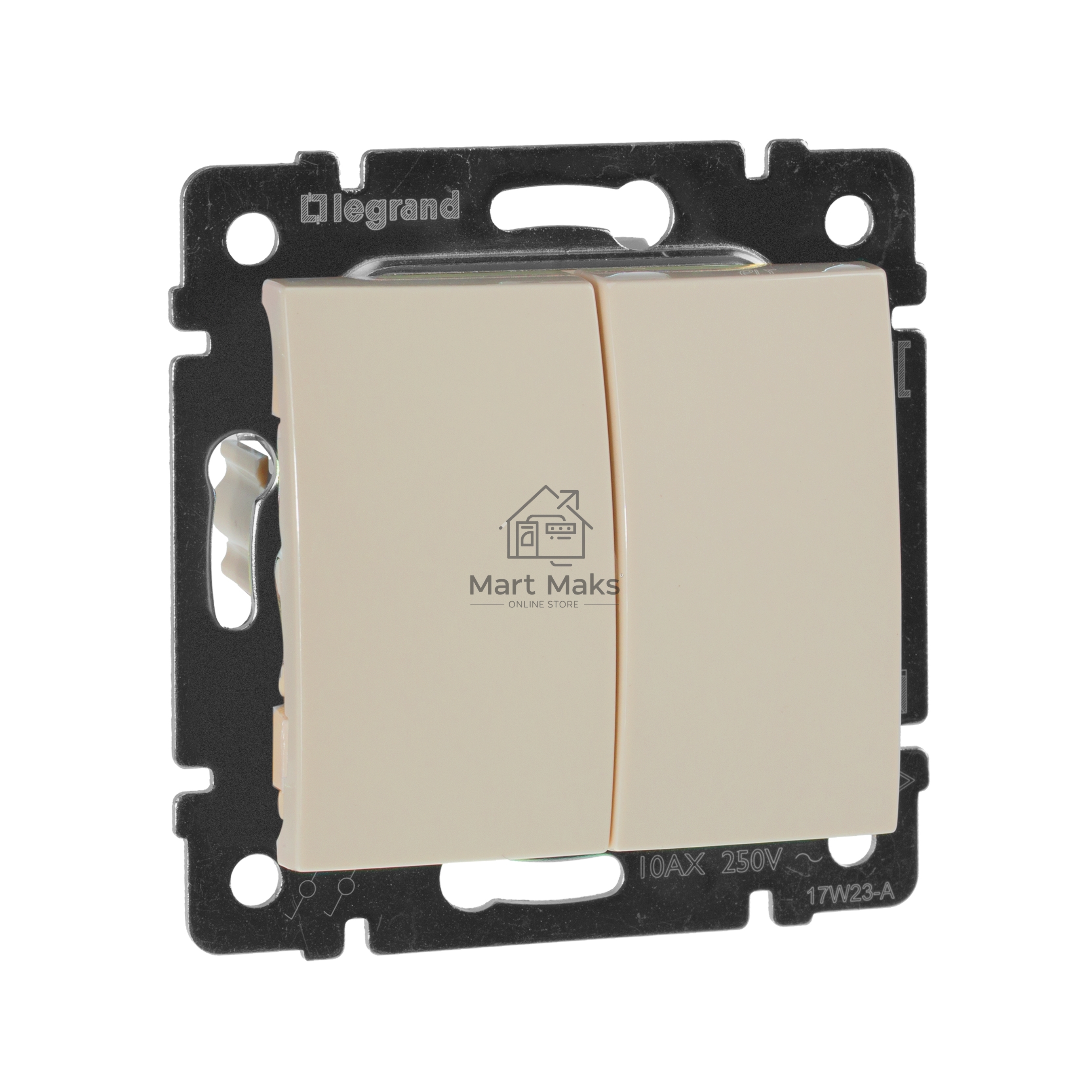 Электроустановочные изделия Legrand Legrand 774305 Выключатель Valena двухклавишный 10 AX(слоновая кость)
