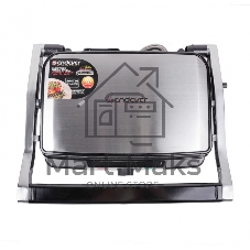 Гриль-пресс электрический Endever Grillmaster 220, серебристый/черный
