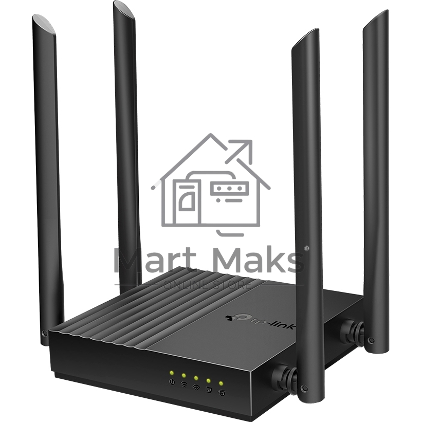 Роутер TP-Link Archer A64 AC1300 Wi-Fi роутер с MU-MIMO. RouterSPEED: 400 Mbps at 2.4GHz + 867Mbps at 5GHz SPEC: 4×Antennas, 1×Gigabit WAN Port + 4×Gigabit LAN Ports FEATURE: Tether App, WPA3, Access Point Mode, IPv6 Supported, IPTV, Beamforming, Smart Co