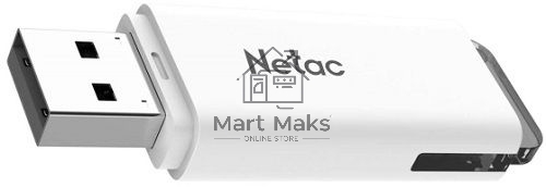 Флешка USB R/W R/W Netac U185 64Gb <NT03U185N-064G-30WH>, USB3.0, с колпачком, пластиковая белая