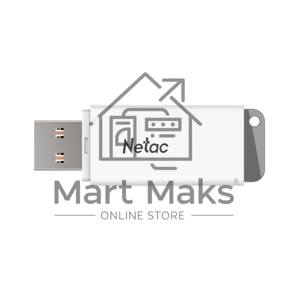 Флешка USB R/W R/W Netac U185 64Gb <NT03U185N-064G-30WH>, USB3.0, с колпачком, пластиковая белая