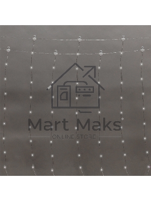 Гирлянда Neon-night Светодиодный дождь из росы 3х3м, белый, USB + пульт управления, с крючками для крепления