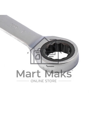 Ключ комбинированный трещоточный Matrix, 30 мм, CrV зеркальный хром