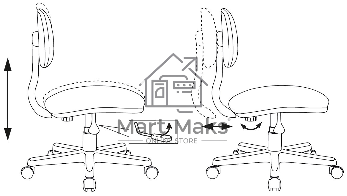 Кресло детское Бюрократ CH-W201NX Sticks 08 фиолетовый, крестовина пластик