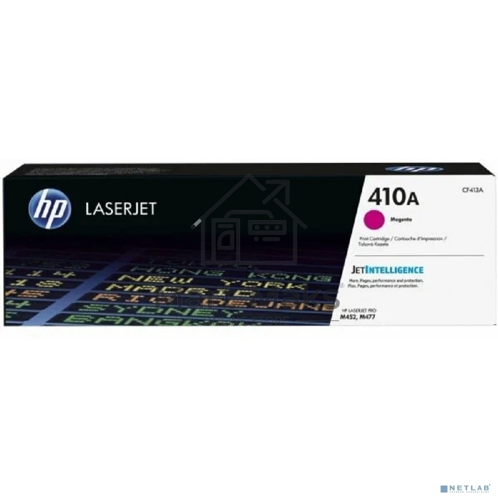Картридж лазерный Hewlett-Packard HP 410A CF413A пурпурный для HP LJ Pro M452, M477 2300стр.