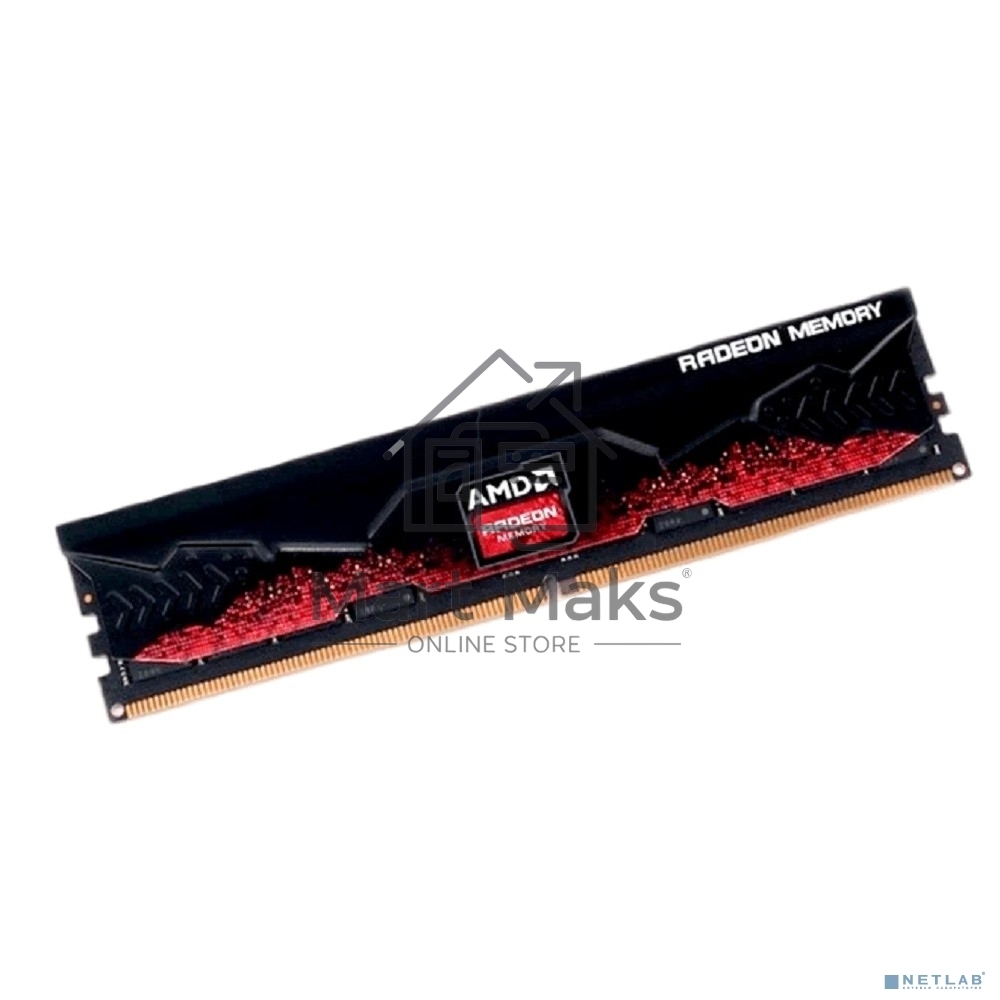 Оперативная память AMD Radeon R5, DDR5, 32GB (1x32GB), 5200MHz, CL40, DIMM, с радиатором, красный/черный