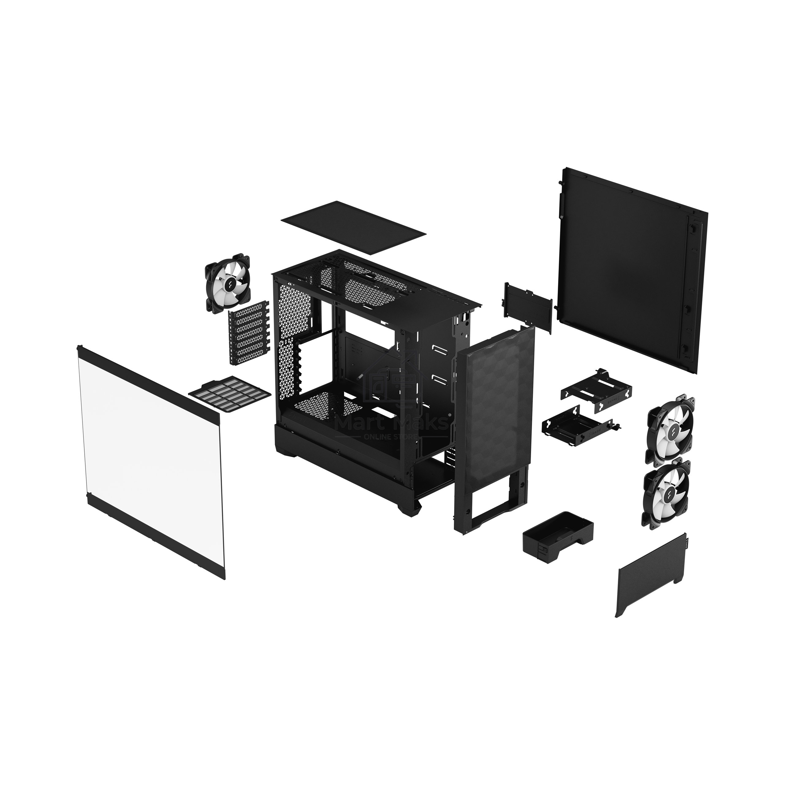 Корпус Fractal Design Pop Air RGB Black TG Clear Tint FD-C-POR1A-06