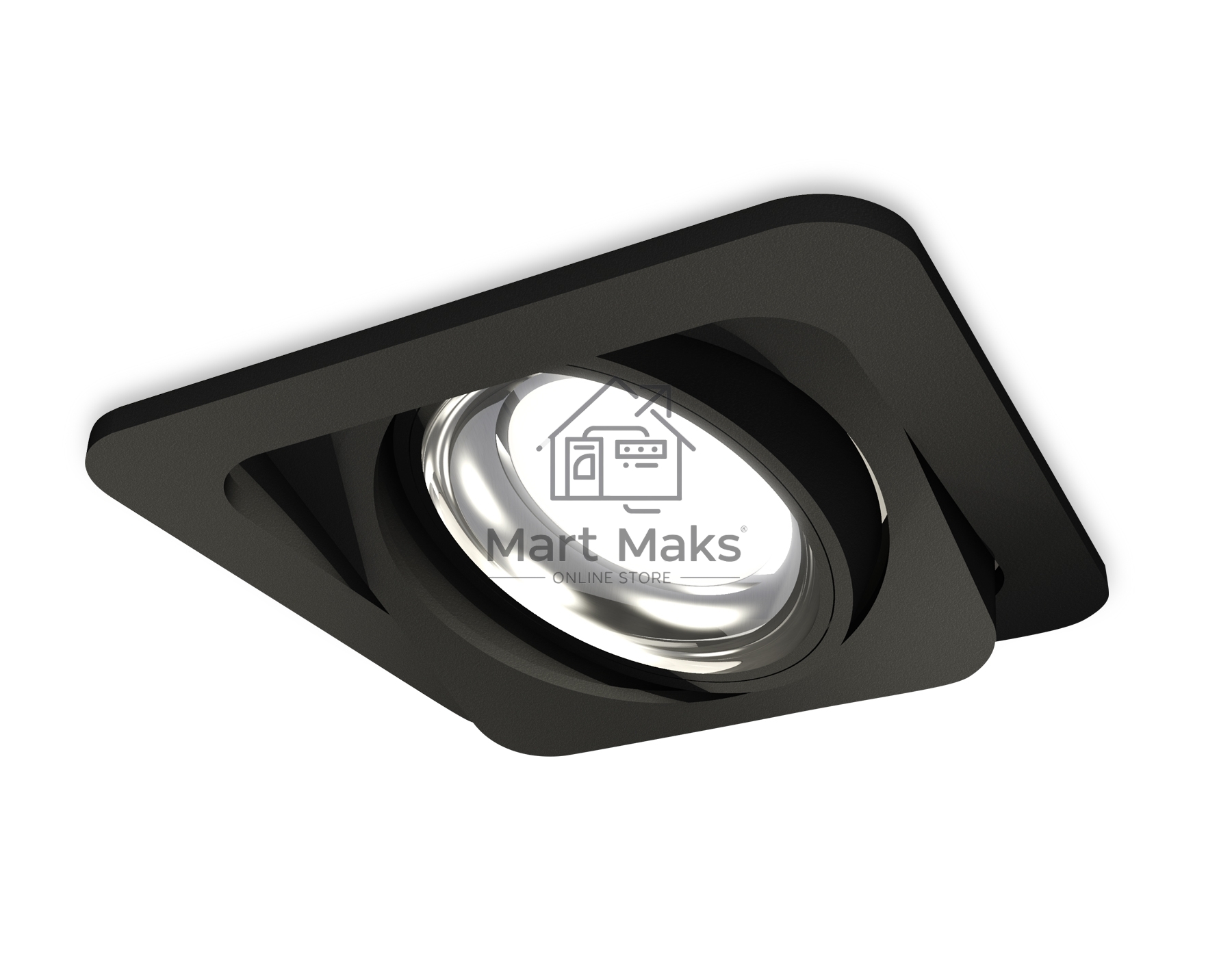 Комплект встраиваемого поворотного светильника Ambrella light XC7659002 SBK/PSL черный песок/серебро полированное MR16 GU5.3 (C7659, N7023)