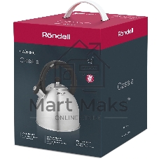 Чайник для плиты металлический Rondell Cassia RDS-1886 3.0 л. стальной