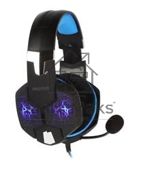 Игровая гарнитура RUSH TAIPAN, динамики 50мм, велюровые амбушюры, вирт.звук 7.1, чер/син (SBHG-3000)