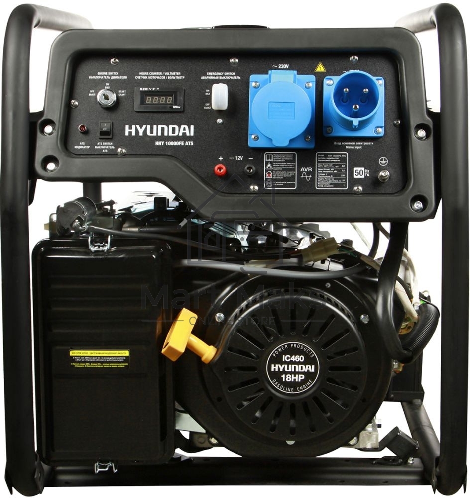 Электрогенератор бензиновый Hyundai HHY 10000FE ATS, 8 кВт, 74 дБ, 89.5 кг