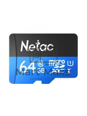 Флеш карта microSDHC 64Gb Netac P500 NT02P500STN-064G-S (без SD адаптера) 80Mb/s