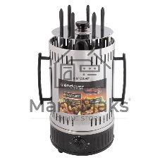 Шашлычница электрическая Endever Grillmaster 295, серебристый/черный