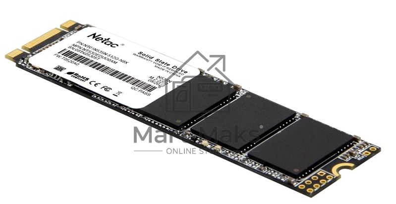 Накопитель SSD Netac N535N, 512GB, M.2 2280, SATA-III, R/W 540/490