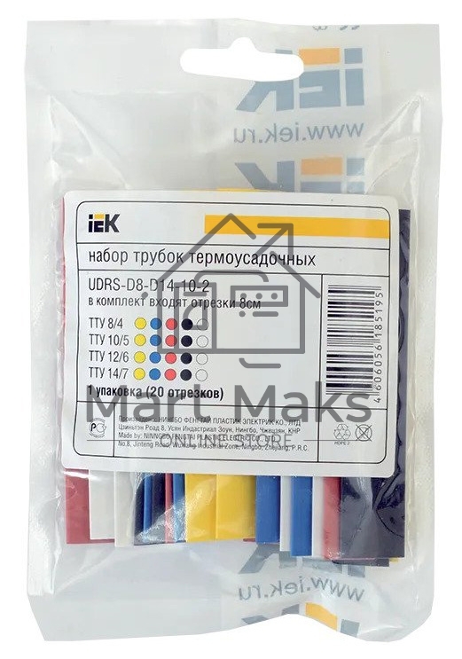 Набор ТТУ 2/1, 4/2, 6/3, 8/4 З, С, К, Ч, Б 20х8см/упак IEK