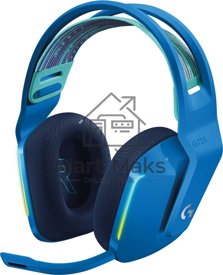 Гарнитура беспроводная игровая Logitech G733 LIGHTSPEED Wireless RGB Gaming Headset - BLUE - 2.4GHZ - N/A - EMEA (M/N: A00125 / A-00080)
