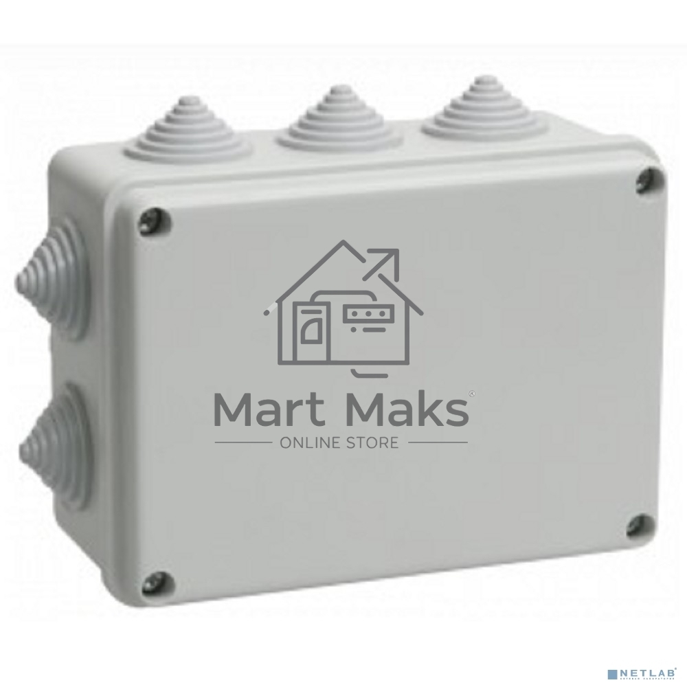 Коробка КМ41242 распаячная Iek UKO10-150-110-070-K41-55 для о/п 150х110х70 мм IP55 (RAL7035, 10 гермовводов)