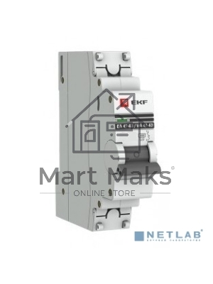 Выключатель автоматический модульный 1п C 25А 4.5кА ВА 47-63 PROxima EKF mcb4763-1-25C-pro