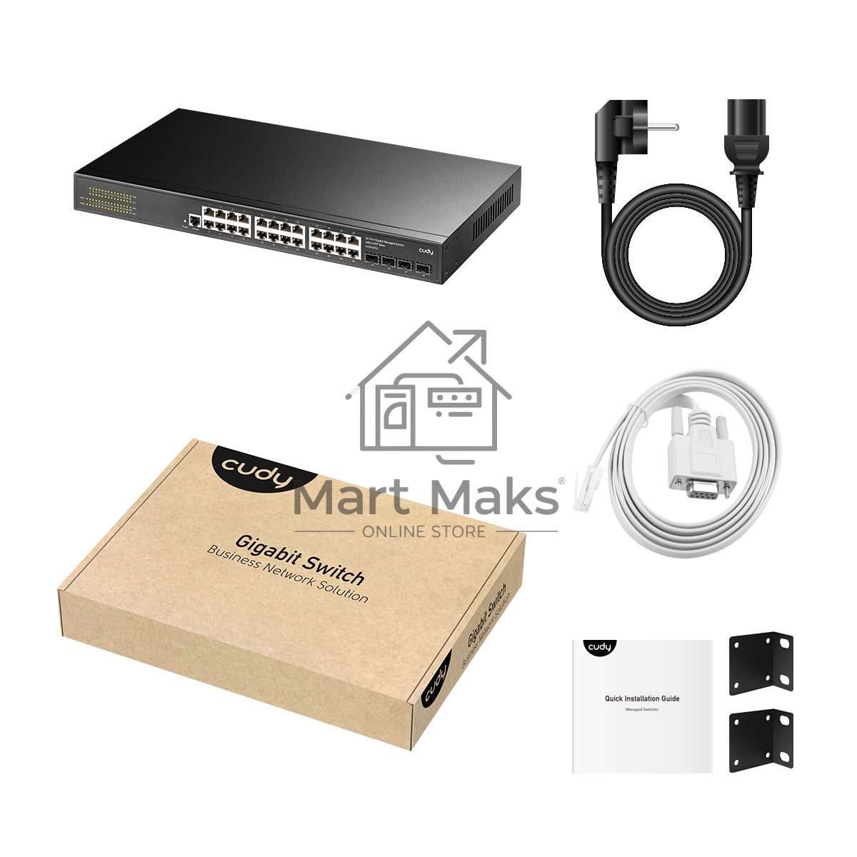 Коммутатор Cudy GS2024S2 (L2) 24x1Гбит/с 4SFP управляемый