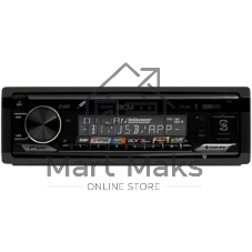Автомагнитола ACV ADX-907BM, 1 DIN, Bluetooth, USB Type-A, AUX, пульт ДУ