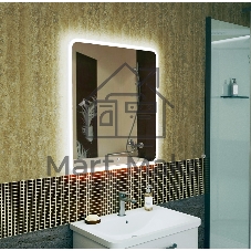 Зеркало Bau Stil 70х80, сенсорная LED подсветка, пластиковый защитный корпус