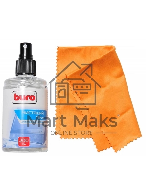 Чистящий набор (салфетки + гель) Buro BU-Gscreen для экранов и оптики 200мл