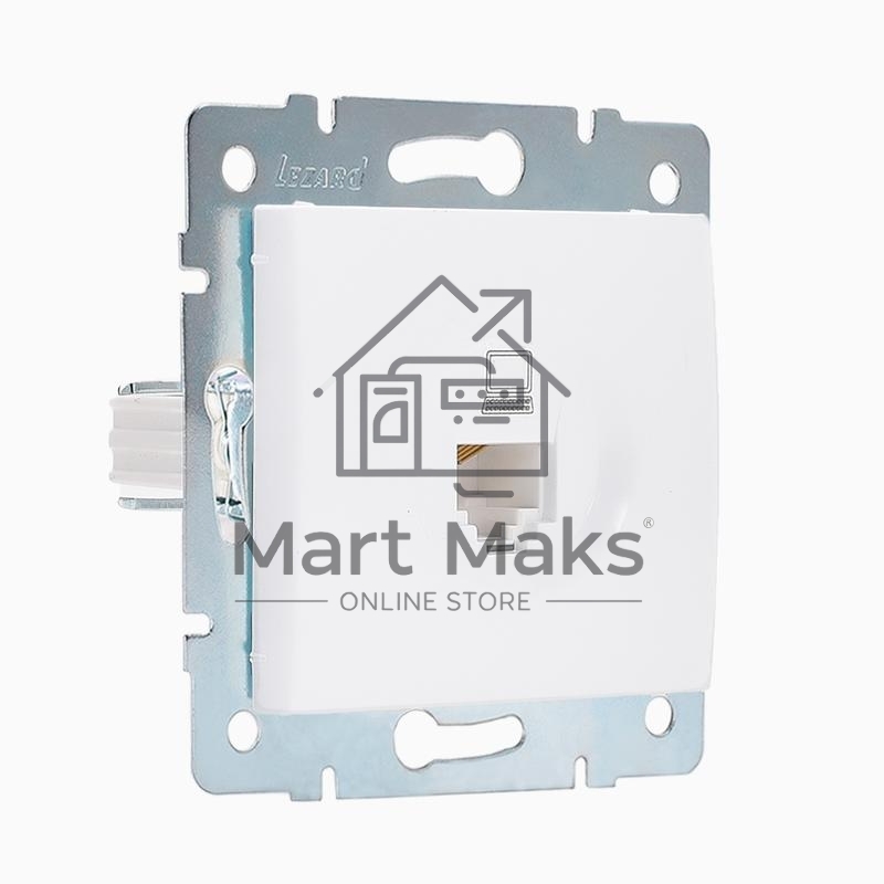 Механизм розетки компьютерн. 1-м СП KARINA RJ45 бел. LEZARD 707-0288-139