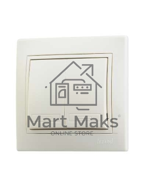 Выключатель 2-кл. СП Мира 10А IP20 крем./крем. LEZARD 701-0303-101