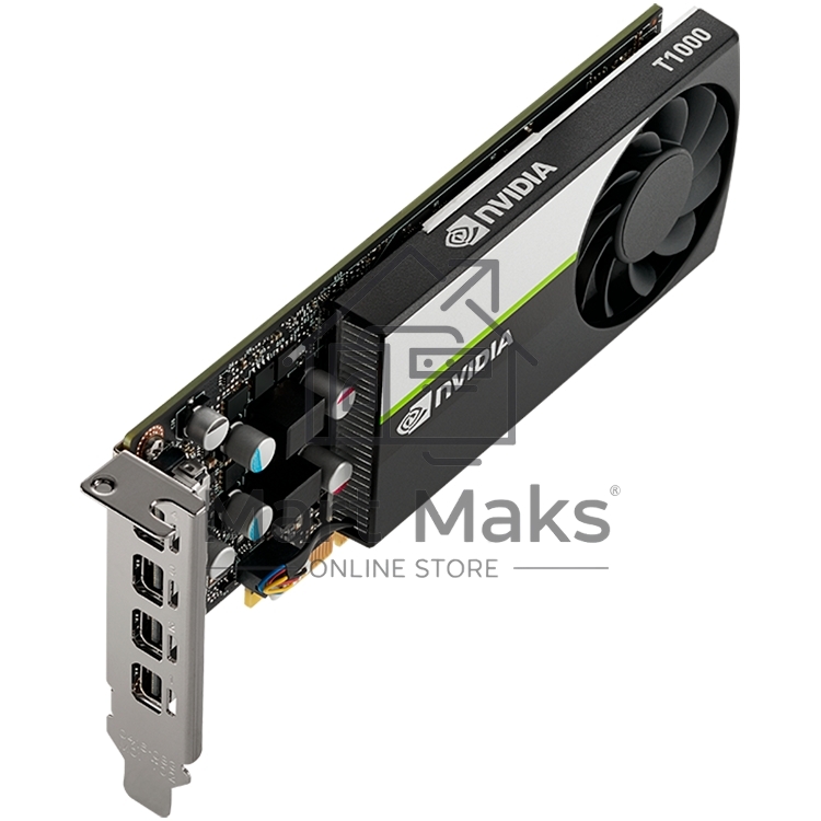 Видеокарта PNY GPU NVIDIA VCNT1000-8GB-SB PCI-Express 3.0 x16, LP8 GB GDDR6 128-bit, 4x Mini DP 1.4, 1x LP bracket.