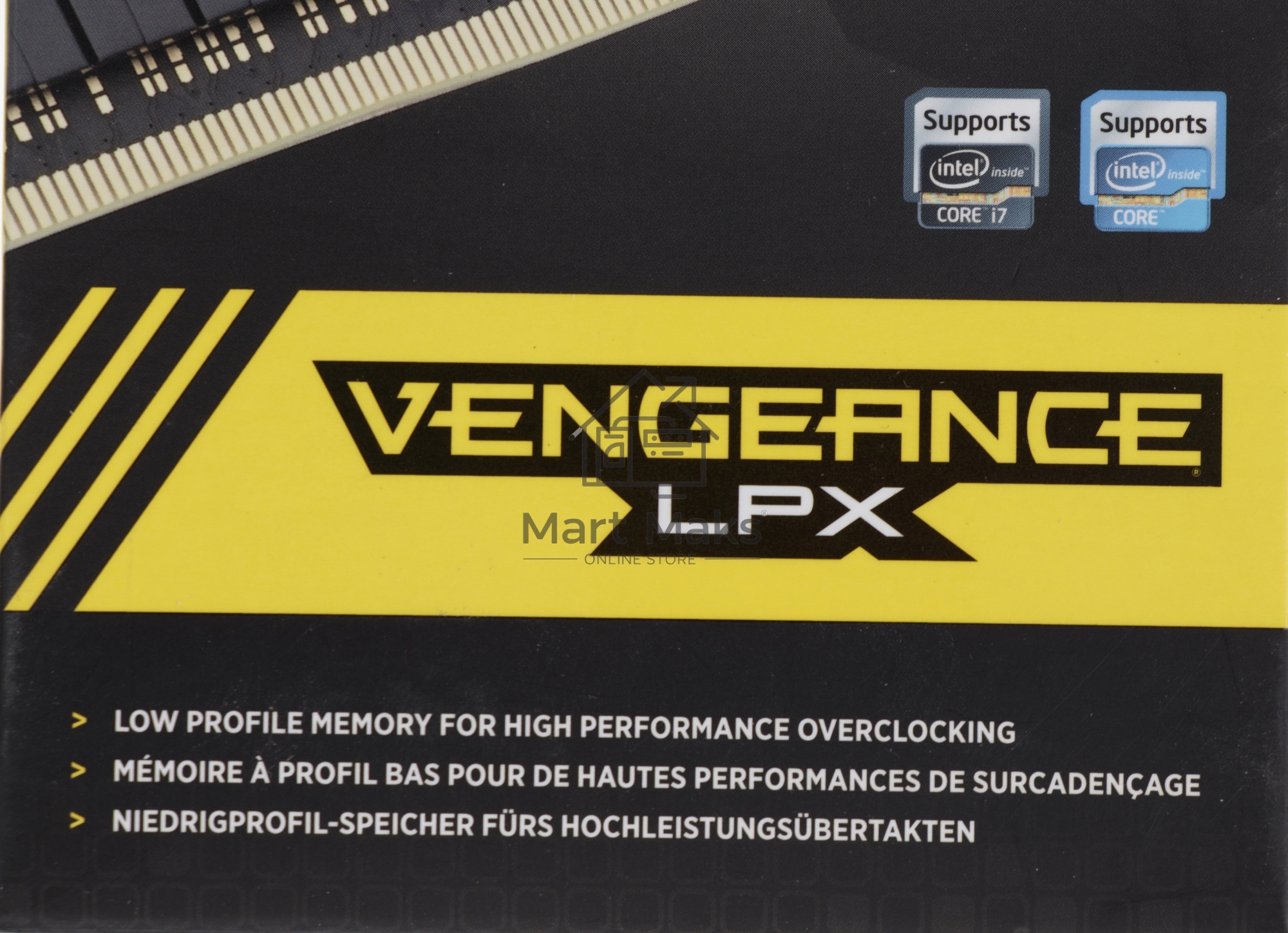 Оперативная память Corsair Vengeance LPX, DDR4, 16GB (2x8GB), 3200MHz, CL16, DIMM, с радиаторами, черный