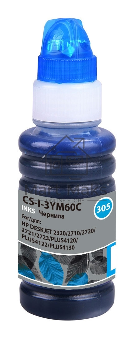 Чернила Cactus CS-I-3YM60C голубой100мл для HP DeskJet 2710/2120/2721/2722/2723