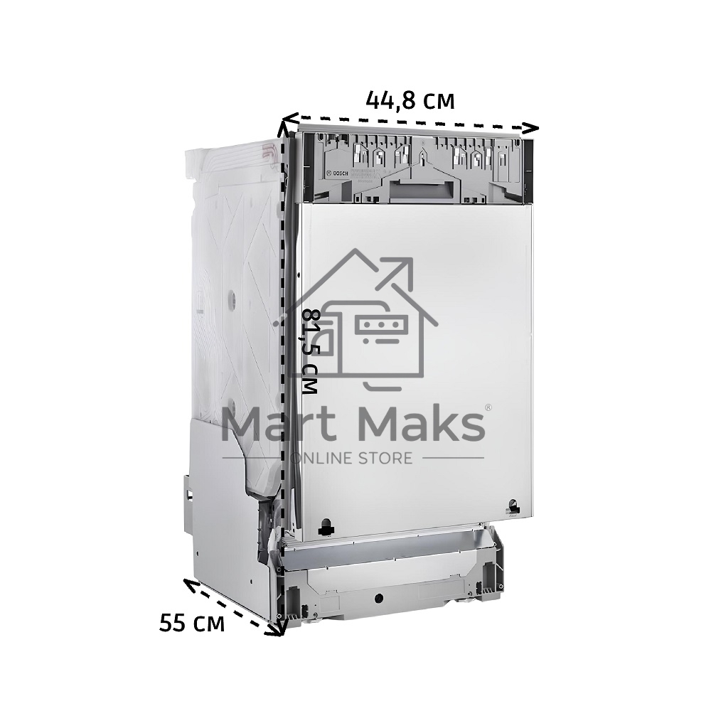 Встраиваемая посудомоечная машина Bosch SPV4HMX10E, серебристый, 44.8 см, 10 компл., 44 дБ, класс A++