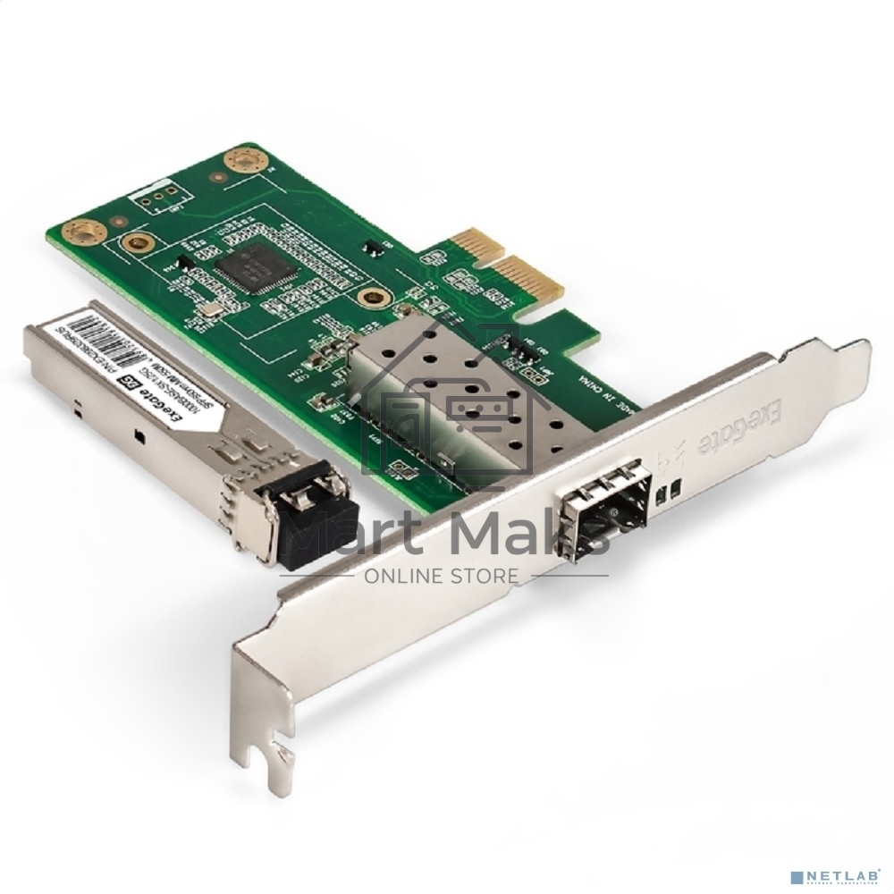 Комплект: Сетевой адаптер SFP ExeGate EXE-i210-F1 + Трансивер Multi-Mode до 550м EXT-1G-MM850-LC2-550M (EX296228RUS: PCI-E x1 v2.0, порты 1x SFP (10/100/1000Mb/s), Gigabit Server NIC Intel Chipset I210-F1 + EX298329RUS: Tx:850/Rx:850 нм, до 500 м, разъем 