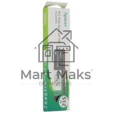 Накопитель SSD Apacer AS2280P4U, 512Gb, PCIe 3.0 x4, M.2 2280, NVMe, R/W 3500/2300