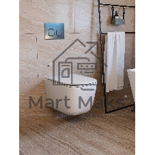 Инсталляция с унитазом комплект BAU IDEAL 6 в 1: унитаз подвесной безободковый торнадо Bau Dream 51х35, быстросъемное сиденье микролифт, кнопка смыва BAU Strike Gun Grey, темно-серый металлик/хром