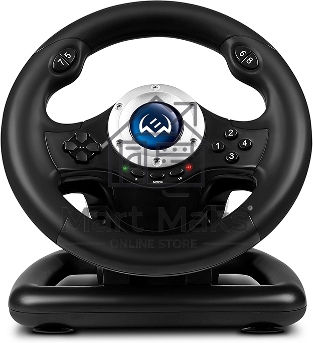 Руль SVEN GC-W500 (педали, вибро, скоба, лепестки, D-pad, 10 кл, резин. вставки, PC/Xinput)
