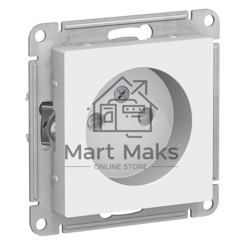 Механизм розетки 1-м СП ATLAS DESIGN без заземл. защ. шторки 16А бел. SchE ATN000149