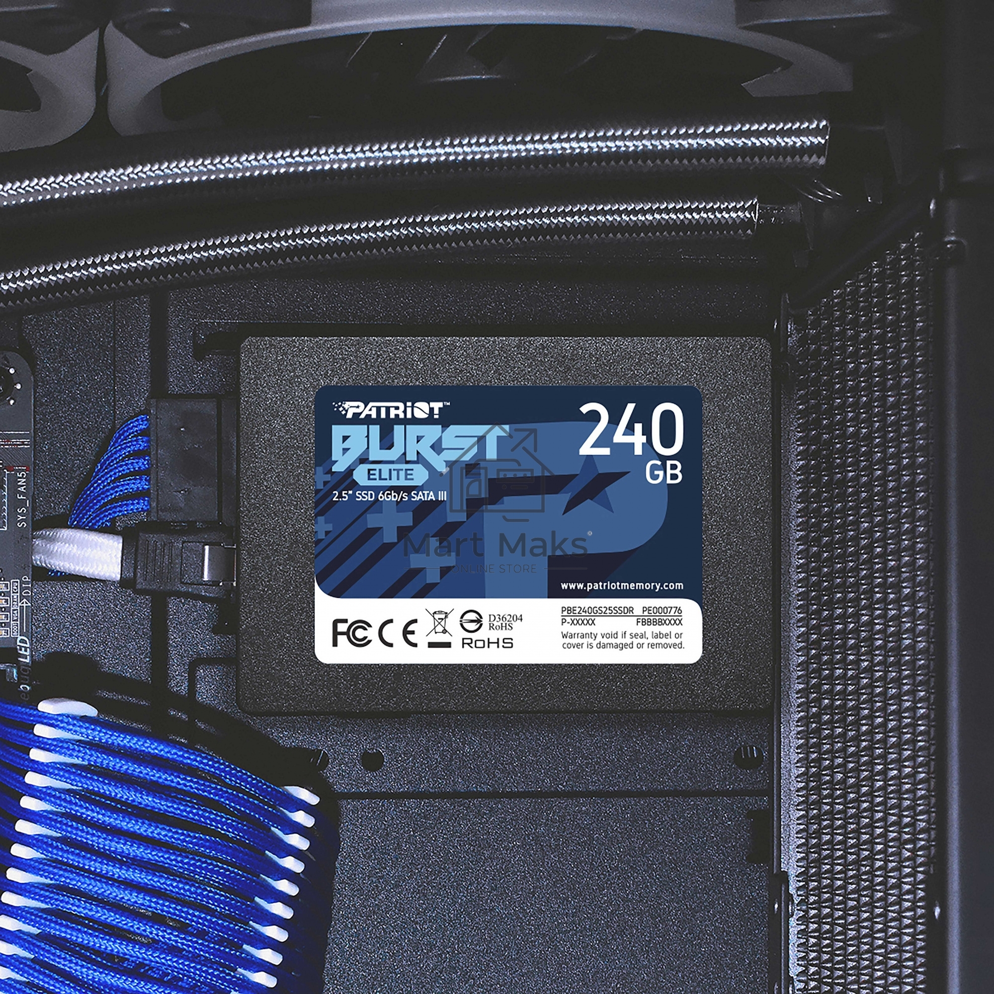 Накопитель SSD Patriot Burst Elite, 240GB, SATA, 2.5