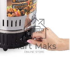 Шашлычница электрическая Endever Grillmaster 295, серебристый/черный