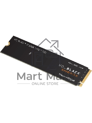 Накопитель SSD WD 1Tb Black SN850X, M.2(22x80мм), NVMe, PCIe 4.0 x4, 3D TLC, R/W 7300/6300Mb/s, IOPs 800 000/1 100 000, TbW 600, DWPD 0.3 (12 мес.)