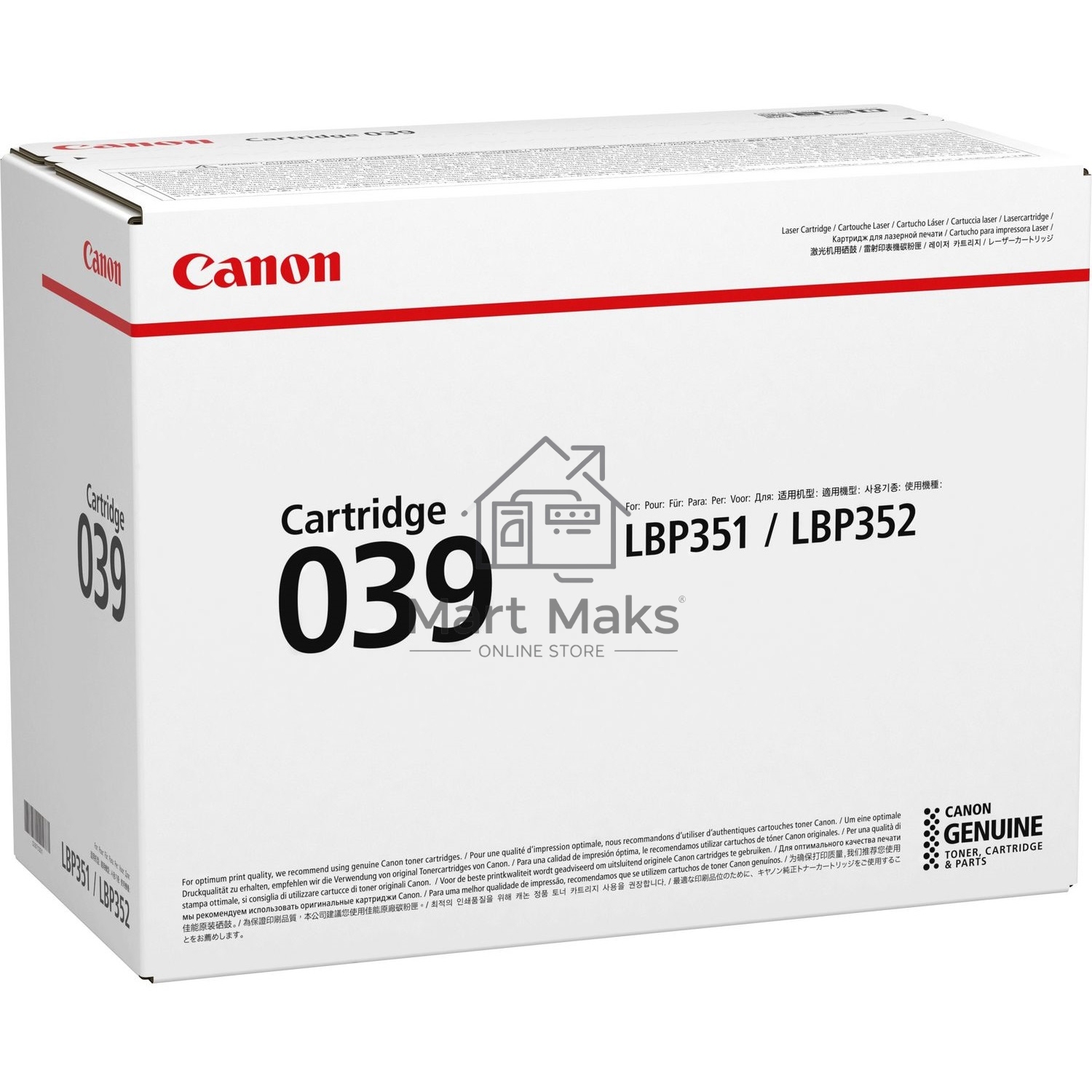 Картридж лазерный Canon Cartridge 039BK (0287C001) черный (11000 стр.) для Canon LBP351x/352x