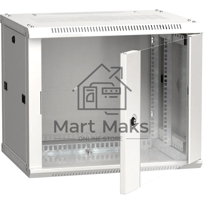 Шкаф ITK LINEA W 9U 600x450 мм дверь стекло, RAL7035