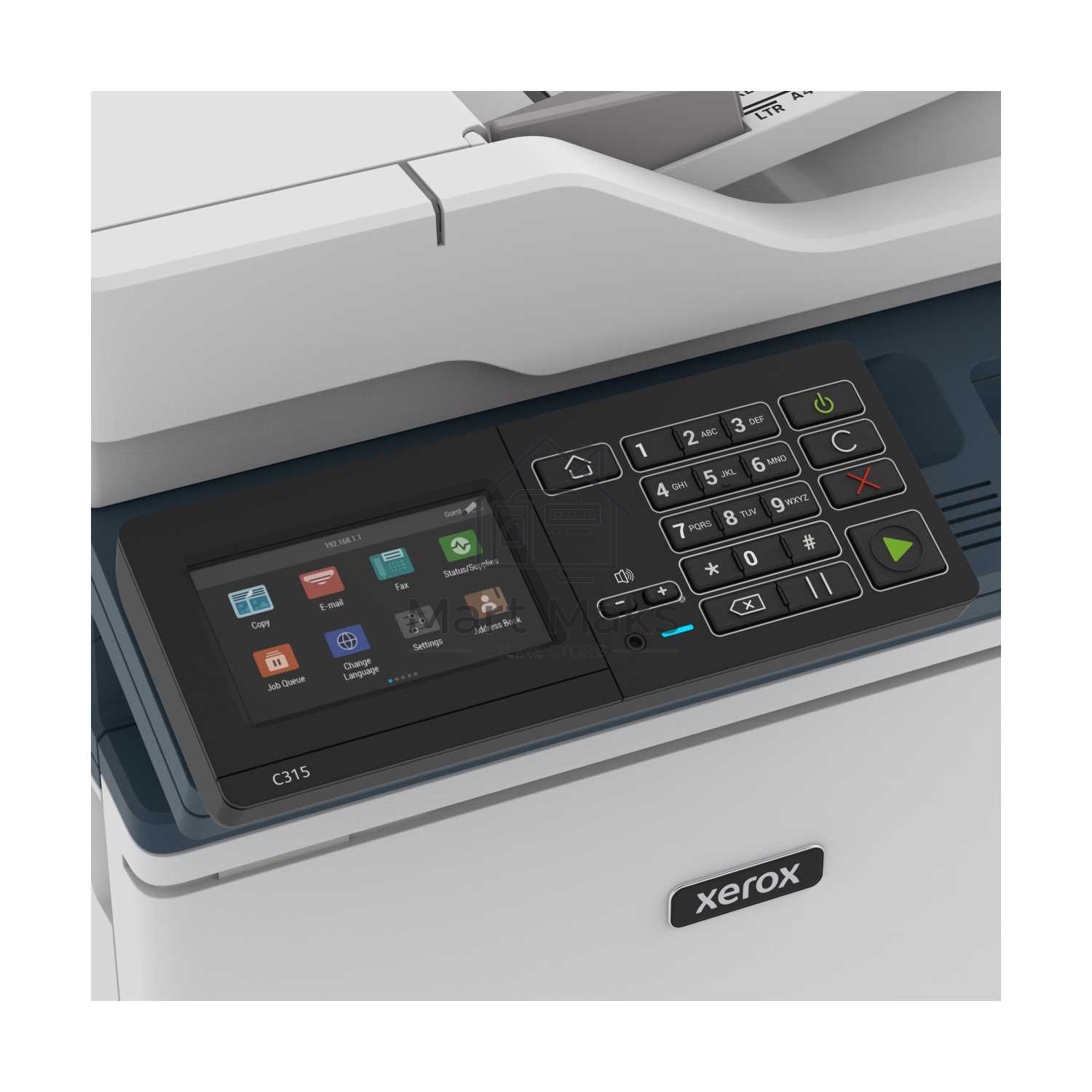 МФУ лазерный Xerox C315 (C315V_DNI), A4, цветной, печ. до 33 стр/мин., скан. до 47 стр/мин. (ч/б) 30 стр/мин. (цвет), 1200 x 1200 dpi (печать) 600x600dpi (скан.), USB, RJ-45, Wi-Fi, Air Print, Mopria