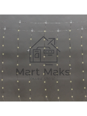 Гирлянда Neon-night Светодиодный дождь из росы 3х3м, теплый белый, USB + пульт управления, с крючками для крепления