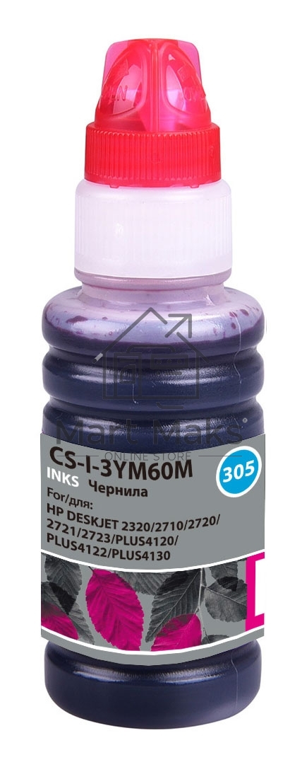 Чернила Cactus CS-I-3YM60M пурпурный100мл для HP DeskJet 2710/2120/2721/2722/2723