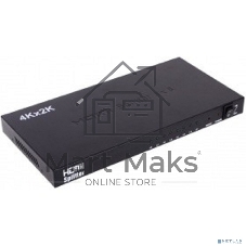 Разветвитель HDMI 4K Splitter Orient HSP0108H, 1->8, HDMI 1.4b/3D, UHDTV 4K(3840x2160)/HDTV1080p/1080i/720p, HDCP1.2, внешний БП 12В/4A, метал.корпус