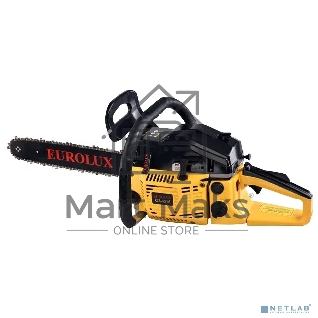 Бензопила EUROLUX GS-45161800Вт (2.45л.с.) 45см3 бак 0.55л шина 40см шаг цепи 1.5'' 72звена